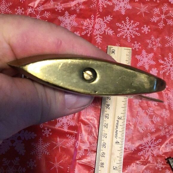 Sailboat 5 inch tall, brass sailboat from estate sale - Picture 3 of 3